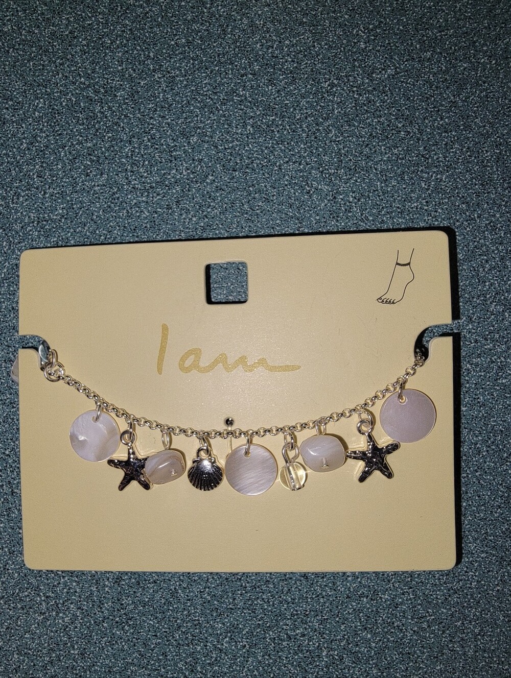NWT I Am Coastal Charm Anklet | Shell & Starfish | Beach Jewelry